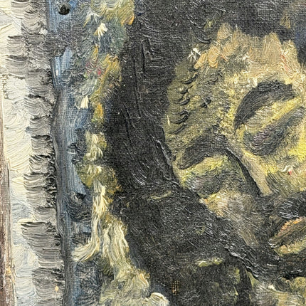Rustic Religious  Oil Painting "Woman Crown" Original Small Art Holland Art Shop