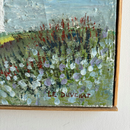 Refined Seascape Oil Painting "White Cottage" Classic Artwork Holland Art Shop