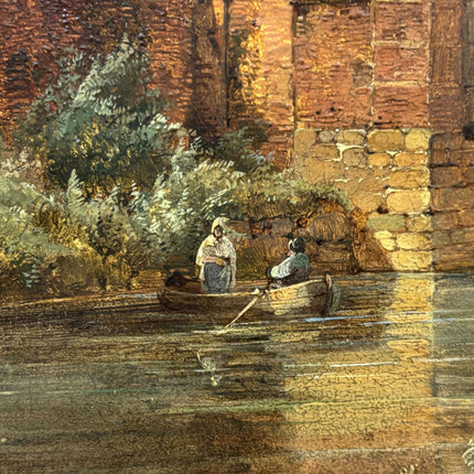 Traditional Cityscape Oil Painting "Cardboard Backing" Elegant Small Artwork Holland Art Shop