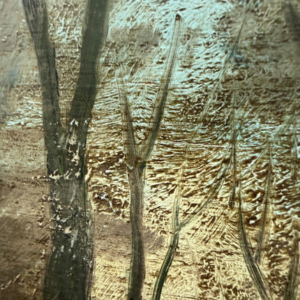 Vintage Landscape Oil Painting "Snowy Trees" Handcrafted Artwork Holland Art Shop