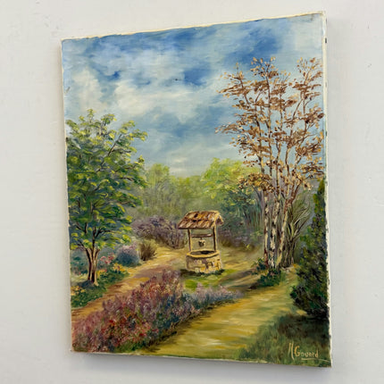Refined Landscape Oil Painting "Garden Well" Detailed Art Holland Art Shop