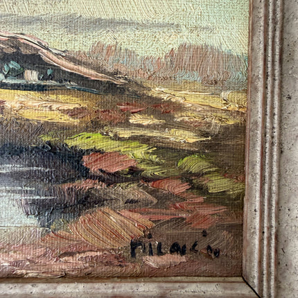 Intriguing Oil Painting Landscape "Cottage Reflection" Classic Small Artwork Holland Art Shop