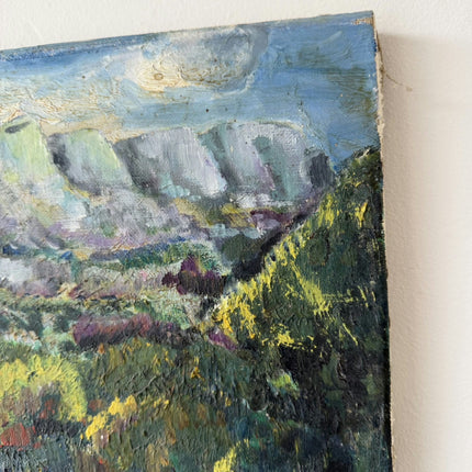 Vintage Landscape Oil Painting "White Shrine" Classic Small Art Holland Art Shop
