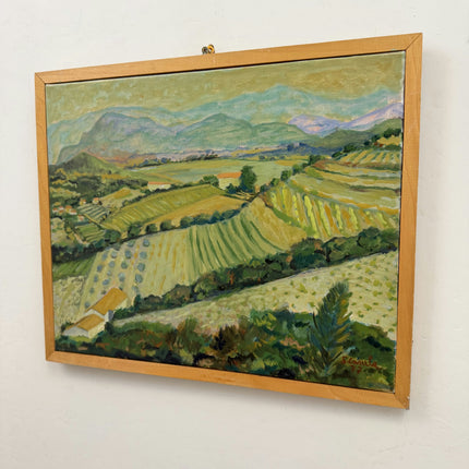 Authentic Landscape Oil Painting "Rolling Fields" Detailed Artwork Holland Art Shop
