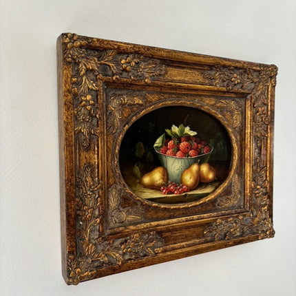 Fine Oil Painting Still Life "Fruit Bowl Arrangement" Authentic Small Artwork Holland Art Shop