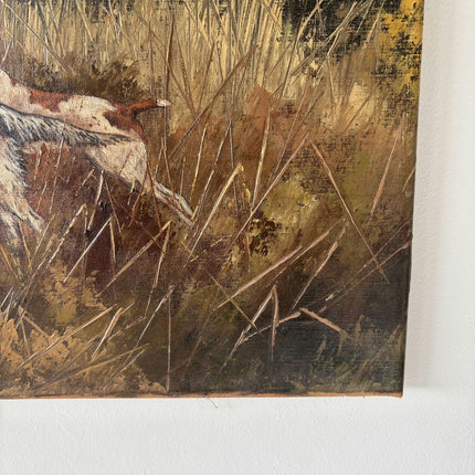 Handcrafted Animals Oil Painting "Pointing Dogs" Expressive Large Artwork Holland Art Shop