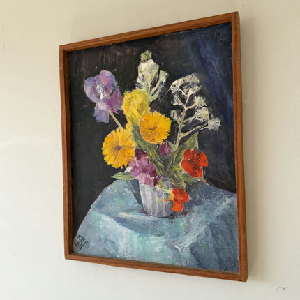 Authentic Floral Still Life Oil Painting "Flower Bouquet" Small Artwork Holland Art Shop