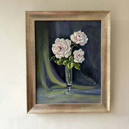 Original Interior Oil Painting "Glass Vase" Expressive Small Art Holland Art Shop