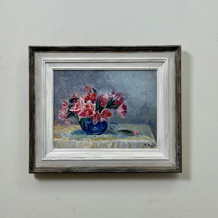 Detailed Floral Still Life Oil Painting "Pink Bouquet" Classic Artwork Holland Art Shop