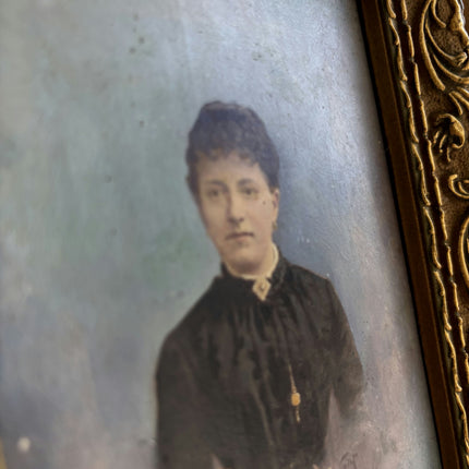 19th Century Antique Portrait Oil Painting "Framed Portraits" Small Artwork Holland Art Shop