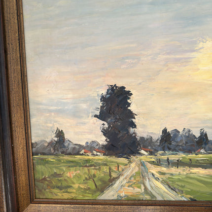 Impressionistic Oil Painting Landscape "Fields" Fine Large Sized Artwork Holland Art Shop