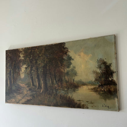 Detailed Interior Oil Painting "River Path" Timeless Large Artwork Holland Art Shop