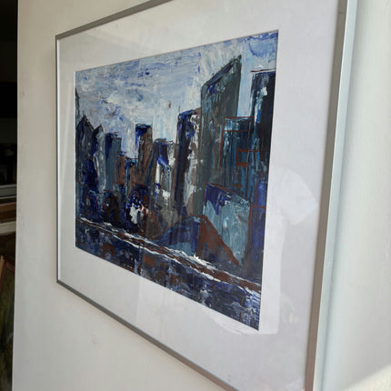 Elegant Cityscape Oil Painting "Painted House" Expressive Art Holland Art Shop