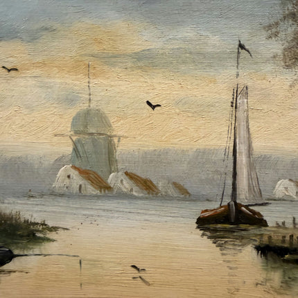 Elegant Scenery Oil Painting "Wooden Frame" Handcrafted Large Artwork Holland Art Shop