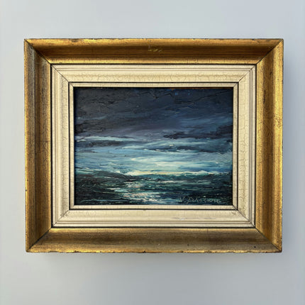 Timeless Seascape Oil Painting "Framed Seascape" Handcrafted Small Art Holland Art Shop