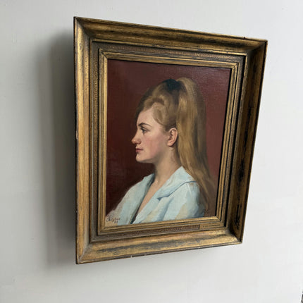 Classic Portrait Oil Painting "Young Woman" Vintage Art Holland Art Shop