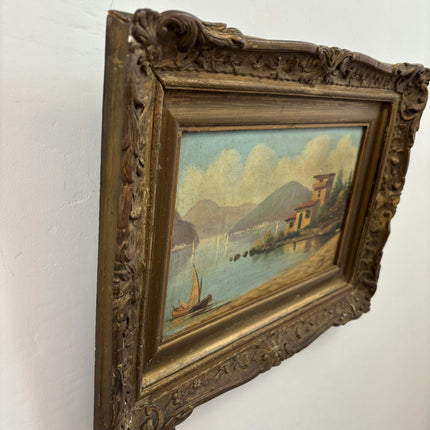 Detailed Seascape Oil Painting "Ornate Frame" Authentic Artwork Holland Art Shop