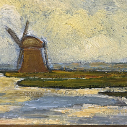 Authentic Landscape Oil Painting "Sailing Boat" Detailed Small Art Holland Art Shop