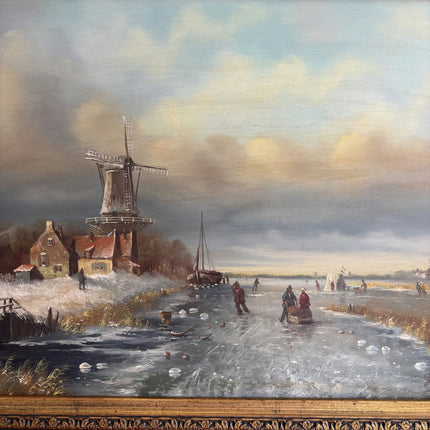 Traditional Winter Landscape Oil Painting "Framed Painting" Timeless Art Holland Art Shop