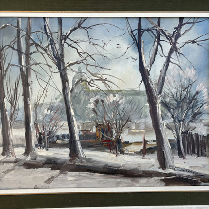 Classic Winter Landscape Oil Painting "Bare Trees" Timeless Artwork Holland Art Shop