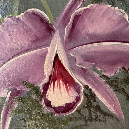 Intriguing Oil Painting Floral Still Life "Orchid Vase" Authentic Medium Art Holland Art Shop