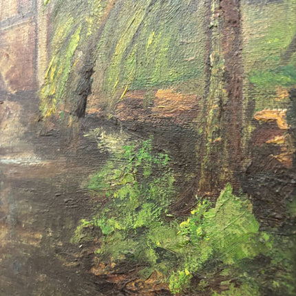 Rustic Landscape Oil Painting "Stone Bridge" Detailed Large Artwork Holland Art Shop