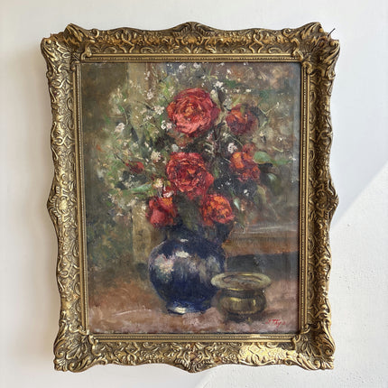 Expressive Still Life Oil Painting "Blue Vase" Traditional Art Holland Art Shop