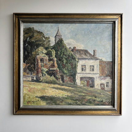 Refined Scenery Oil Painting "Overgrown Ruin" Authentic Large Art Holland Art Shop