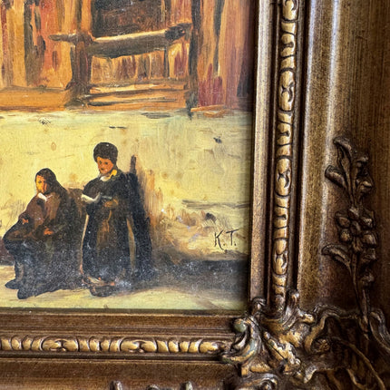 Authentic Church Interior Oil Painting "Cathedral Interior" Small Artwork Holland Art Shop