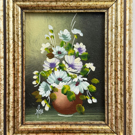 Timeless Floral Still Life Oil Painting "Flower Vase" Handcrafted Small Artwork Holland Art Shop
