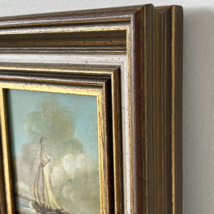 Expressive Oil Painting Seascape "Sailing Vessel" Marvelous Small Art Holland Art Shop