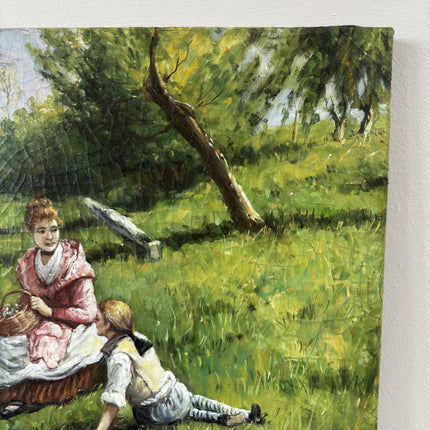 Original Oil Painting Figurative "Flower Basket" Handcrafted Small Art Holland Art Shop