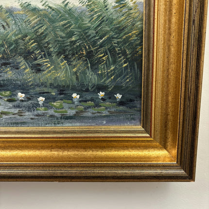 Vintage Still Life Oil Painting "Marsh River" Refined Artwork Holland Art Shop