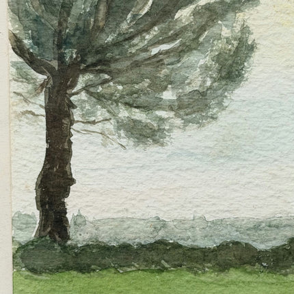 Refined Landscape Aquarel "Framed Painting" Handcrafted Small Artwork Holland Art Shop
