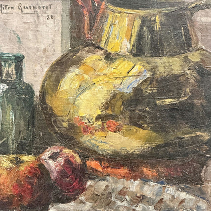 1932 Still Life Oil Painting "Brass Pitcher" Art Holland Art Shop
