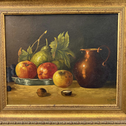 Rustic Still Life Oil Painting "Fruit Bowl" Elegant Artwork Holland Art Shop