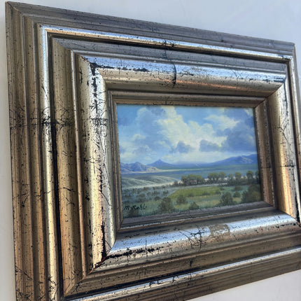 Detailed Landscape Oil Painting "Ornate Frame" Elegant Small Artwork Holland Art Shop