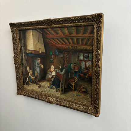 Elegant Figurative Oil Painting "Tavern Table" Timeless Art Holland Art Shop