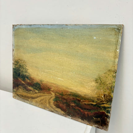 Expressive Landscape Oil Painting "Winding Path" Handcrafted Art Holland Art Shop