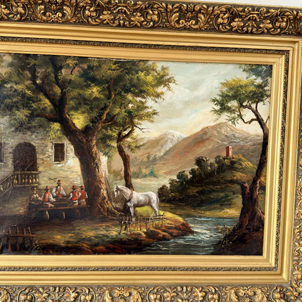 Intriguing Oil Painting Animals "White Horse" Striking Large Art Holland Art Shop