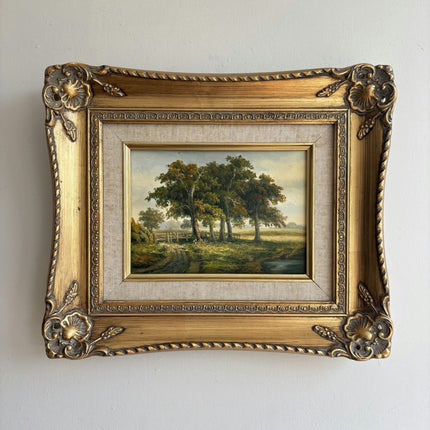 Elegant Landscape Oil Painting "Gilded Frame" Classic Small Art Holland Art Shop