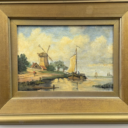 Detailed Seascape Oil Painting "Sailing Boat" Classic Small Artwork Holland Art Shop