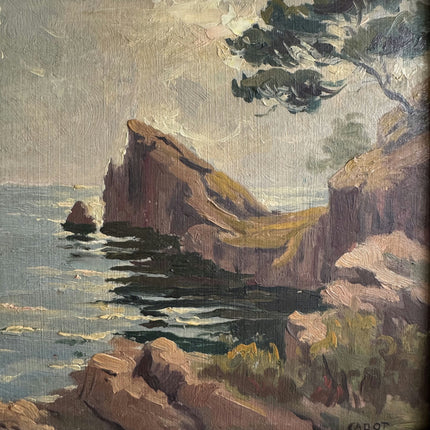 Elegant Seascape Oil Painting "Rocky Cove" Classic Artwork Holland Art Shop