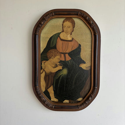 Elegant Portrait Oil Painting "Carved Frame" Refined Artwork Holland Art Shop