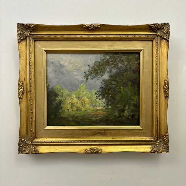 Traditional Landscape Oil Painting "Gilded Frame" Original Small Artwork Holland Art Shop