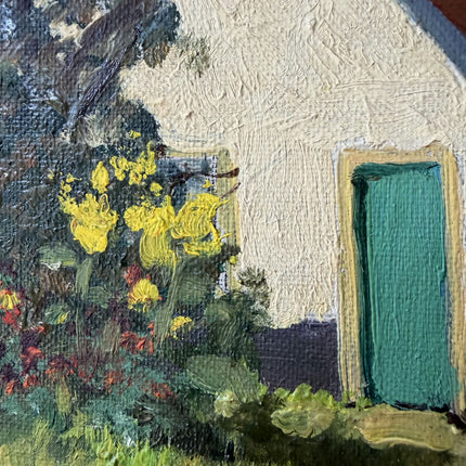 Elegant Landscape Oil Painting "Thatched Cottage" Vintage Dutch Art Holland Art Shop