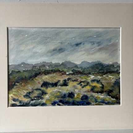 Classic Landscape Aquarel "Framed Painting" Rustic Small Artwork Holland Art Shop