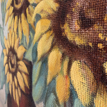 Original Floral Still Life Oil Painting "Sunflower Vase" Classic Art Holland Art Shop