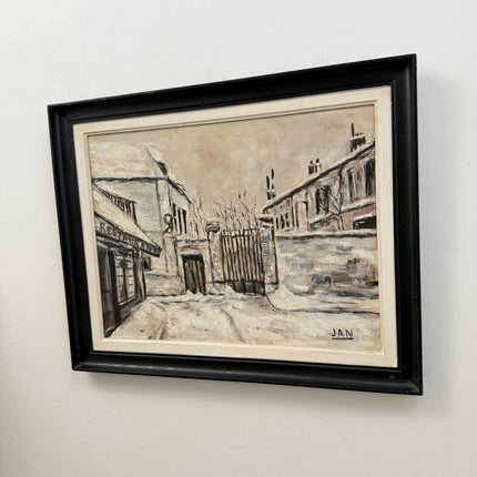 Timeless Cityscape Oil Painting "Snowy Street" Classic Large Artwork Holland Art Shop