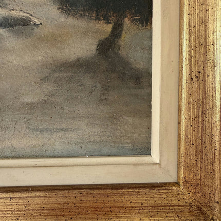Traditional Oil Painting Winter Landscape "Winter Trees" Expressive Small Art Holland Art Shop